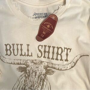 American Highway Cream Bull Graphic Tee